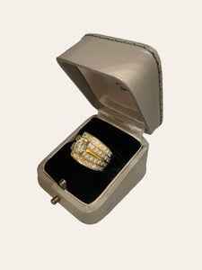 Geelgouden ring met grote diamant