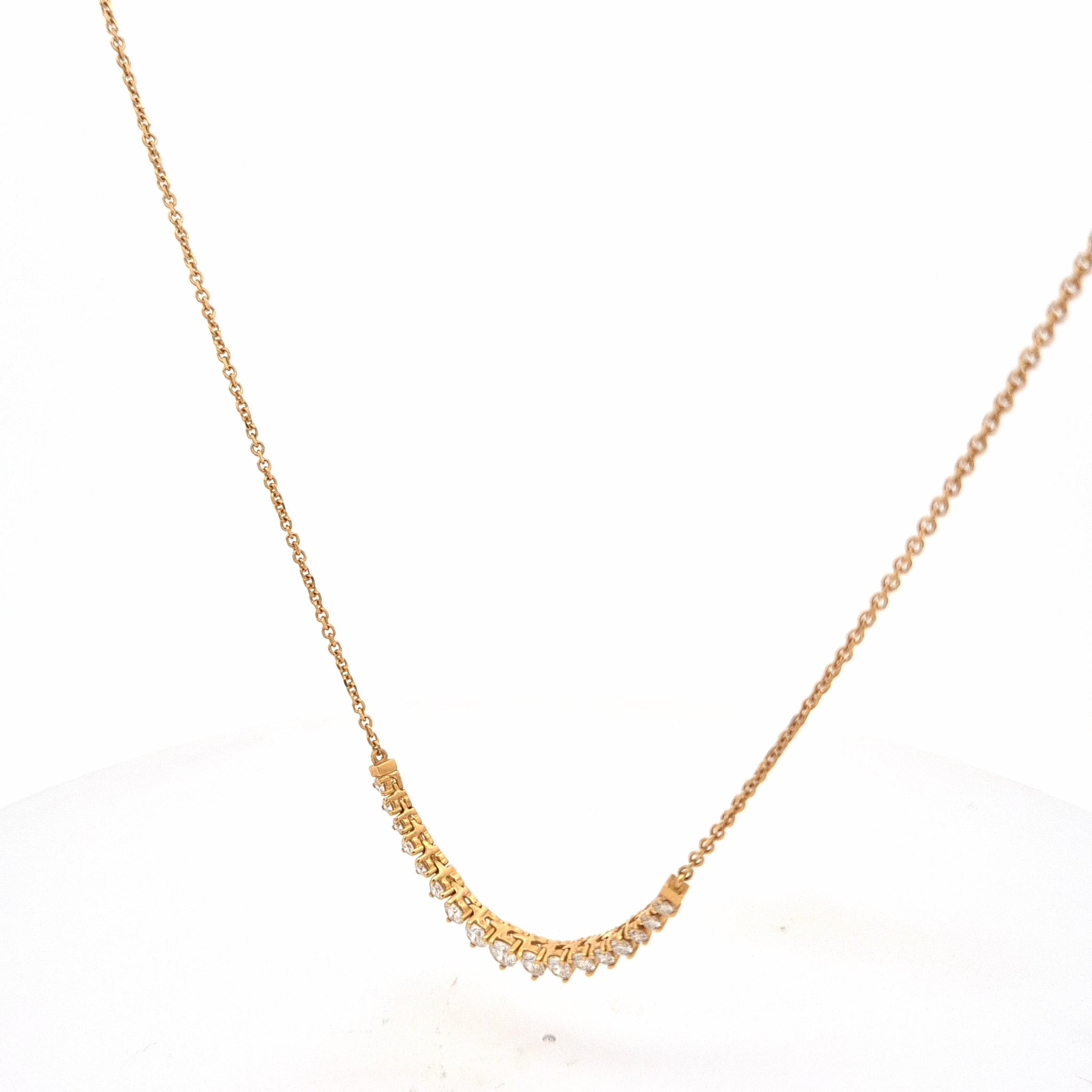18k geel gouden choker collier met diamanten