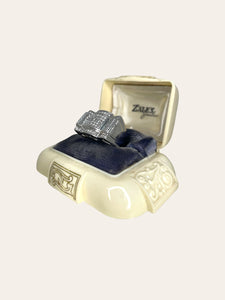White gold Art Deco ring