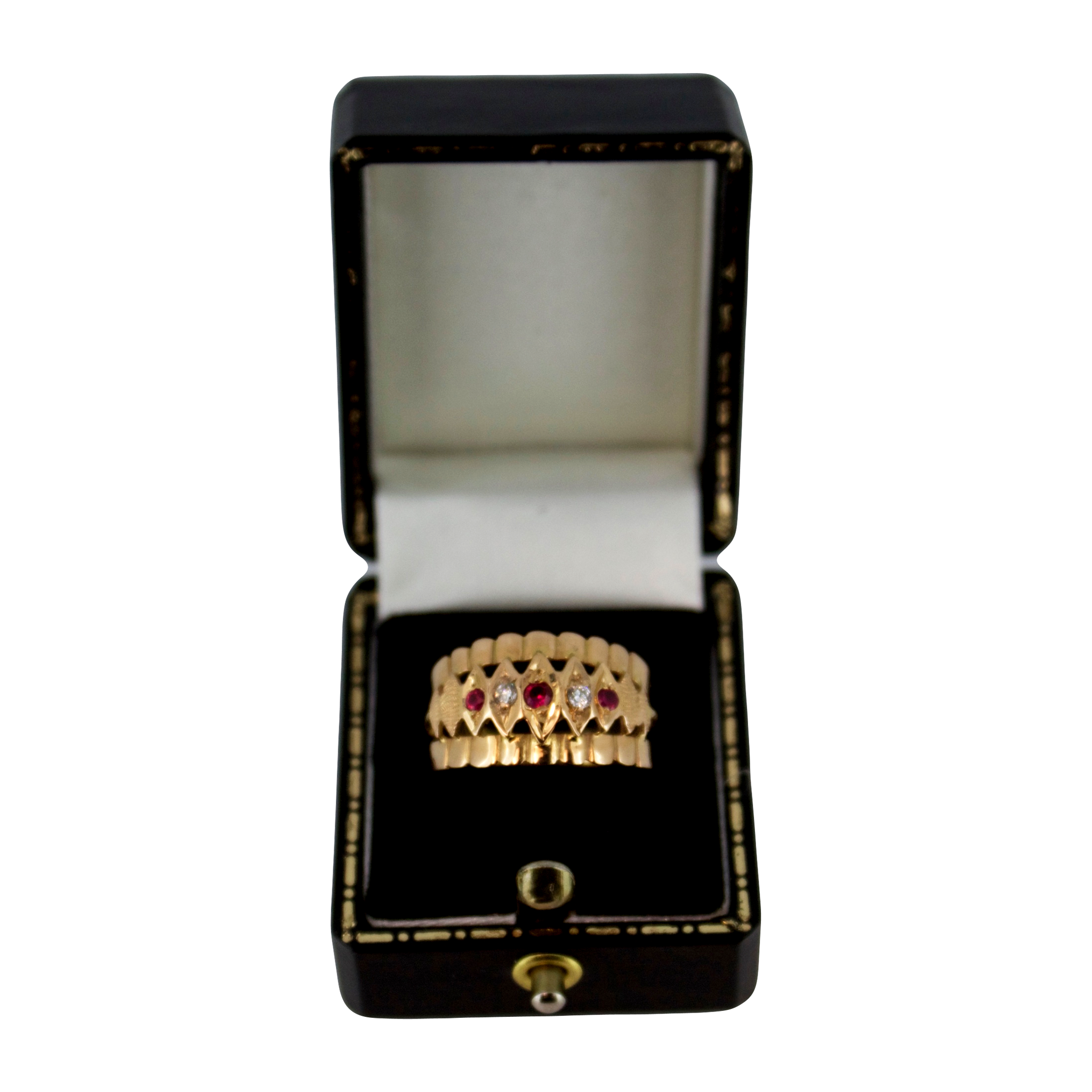Gouden Robijn Diamant Ring
