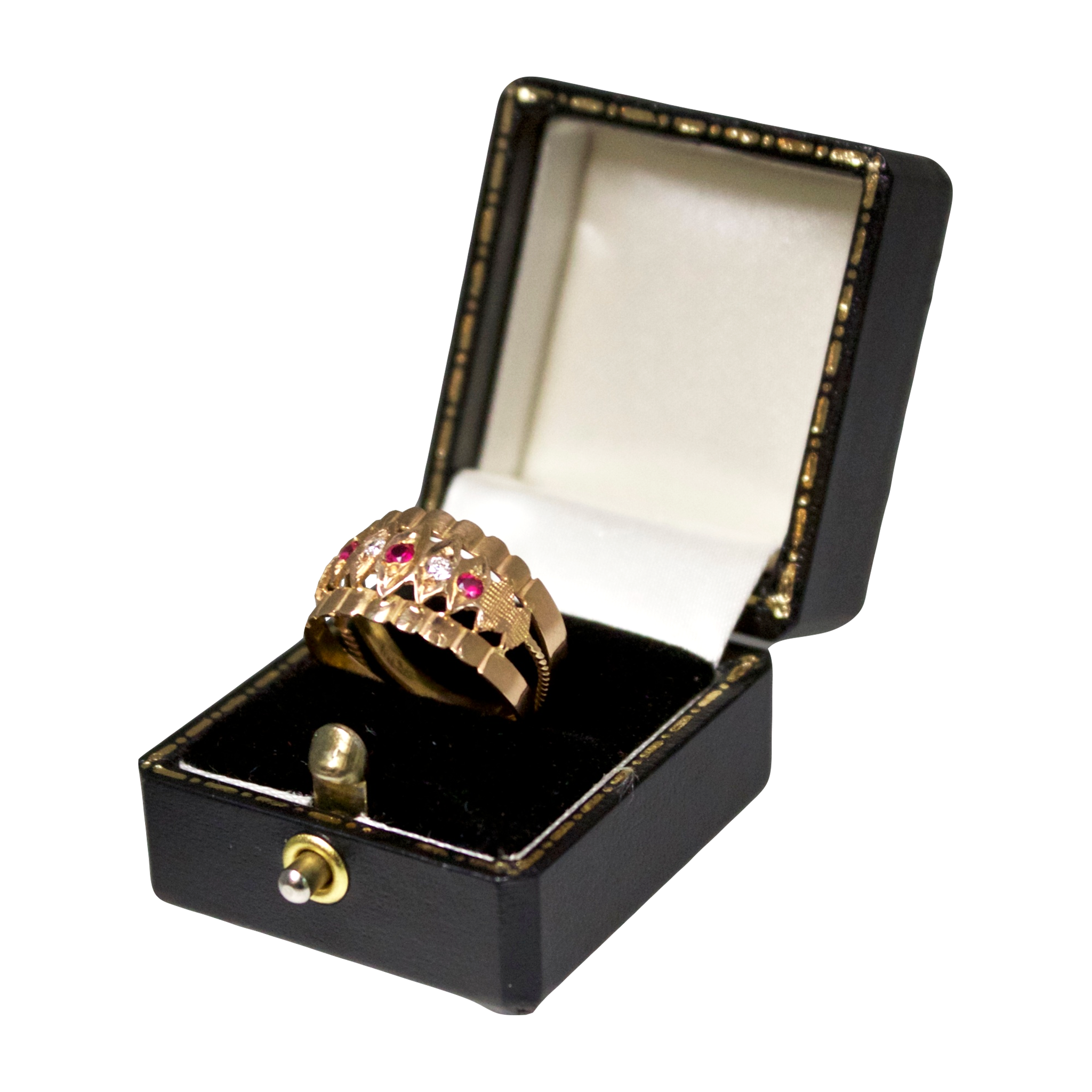 Gouden Robijn Diamant Ring