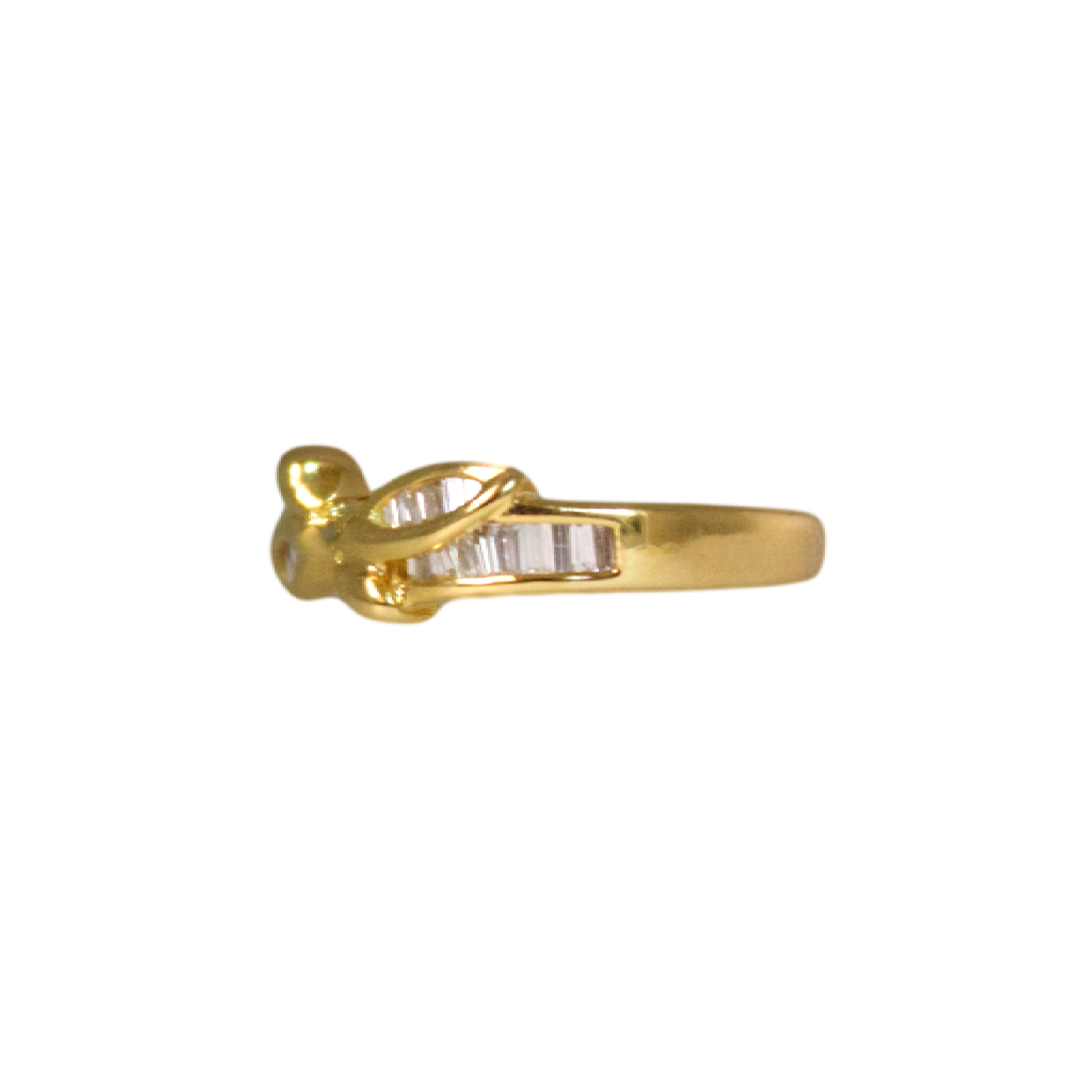 Gouden Baquette Diamanten  Ring