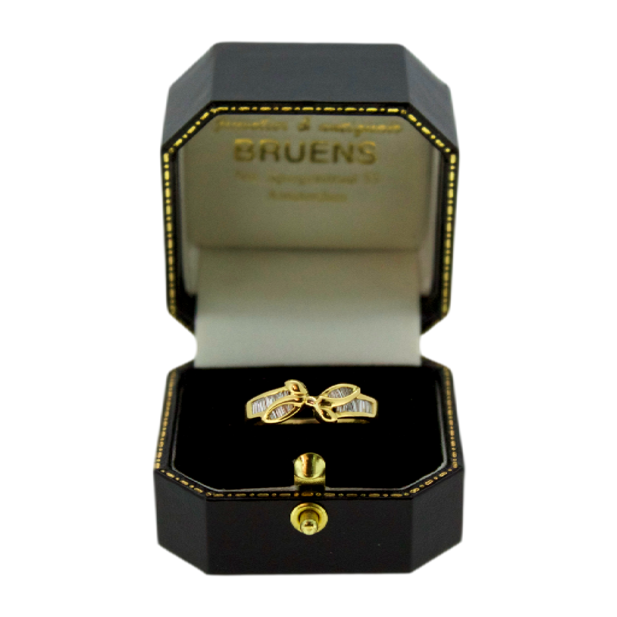 Gouden Baquette Diamanten  Ring