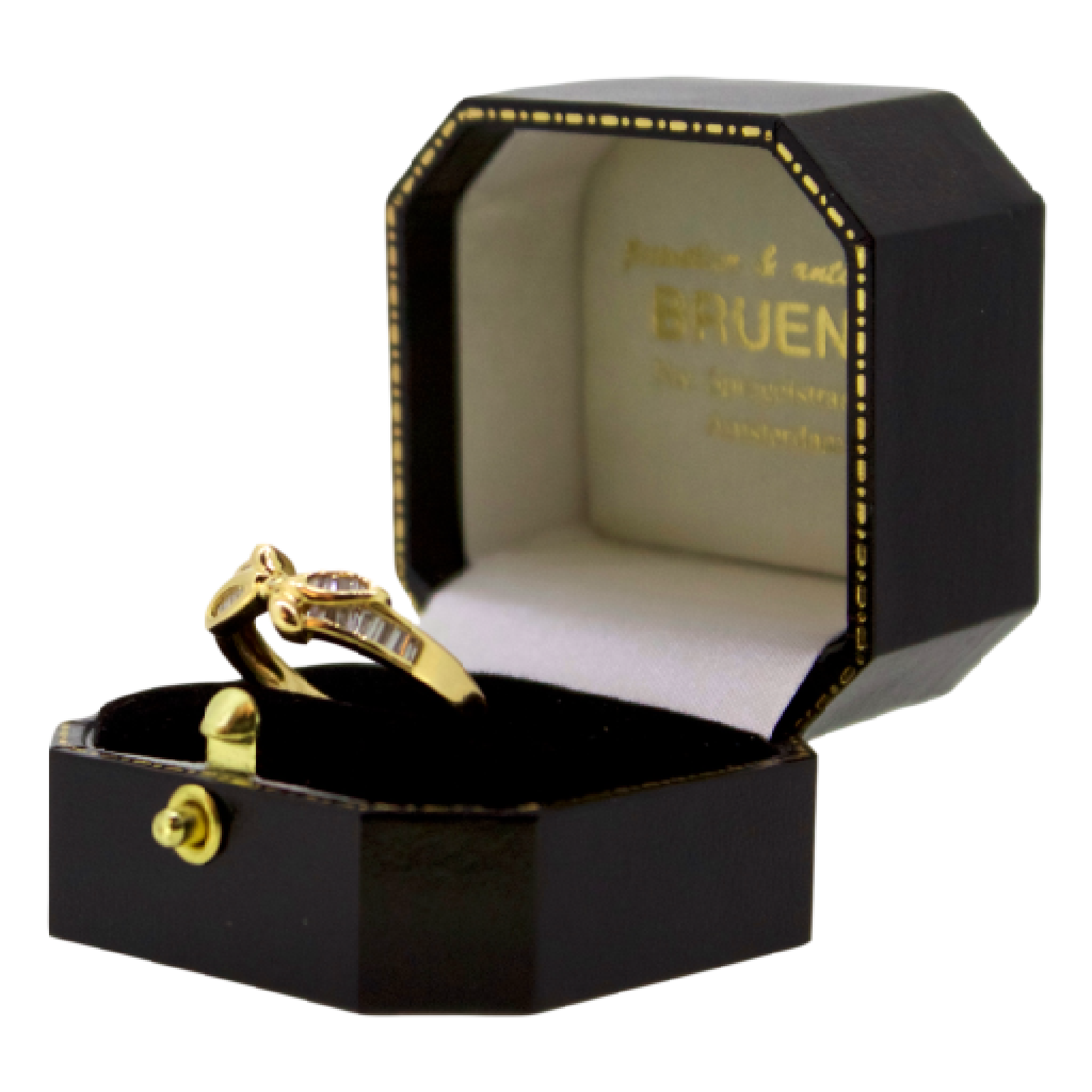 Gouden Baquette Diamanten  Ring