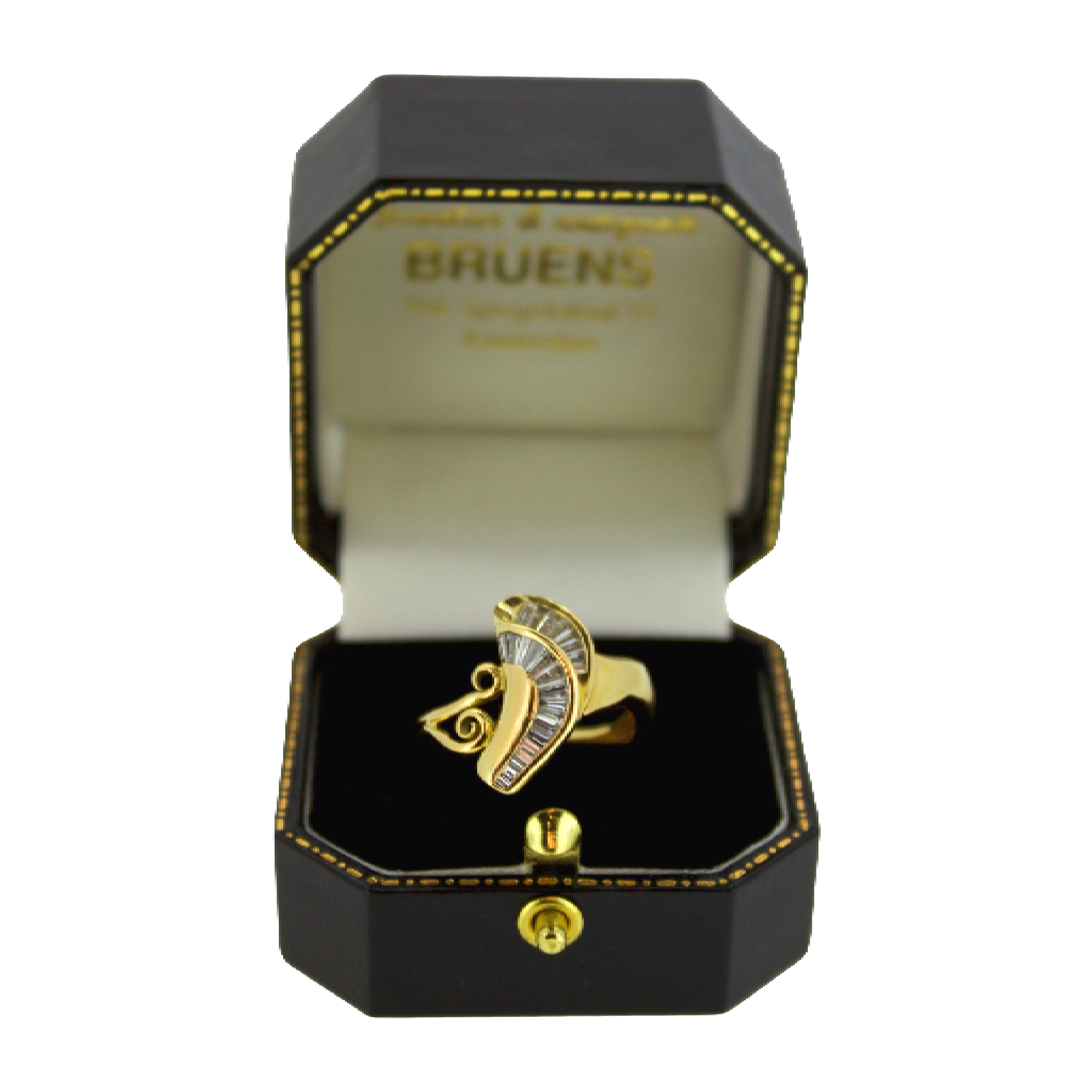 Geelgouden Fantasie Baguette Diamant Ring