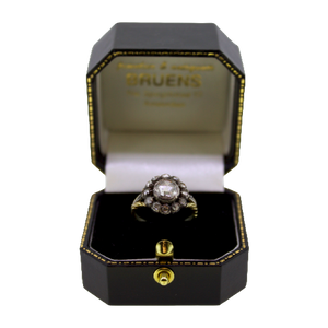 Yellow Gold Antique Victorian Entourage Diamond Ring