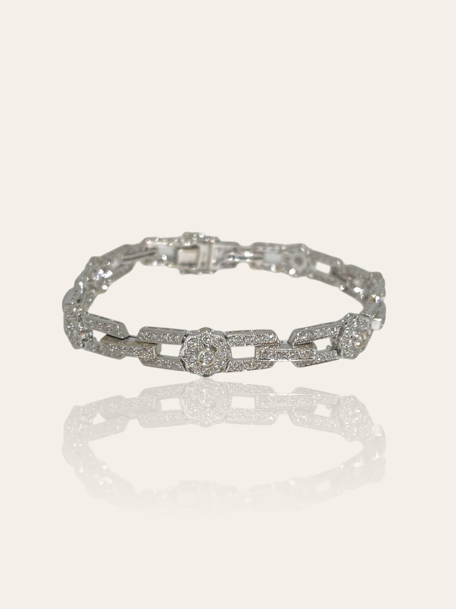 Art Deco armband met 2.95 diamant